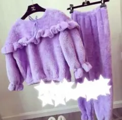 ★ラスト２点★ふわふわルームウェア♡パープルMサイズ