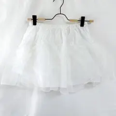 キャサリンコテージ チュールパニエ フリルスカート 白 36cm フォーマル
