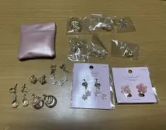 イヤリング　１２点セット　スリーコインズ　３COINS キャンドゥ　桜のサムネイル