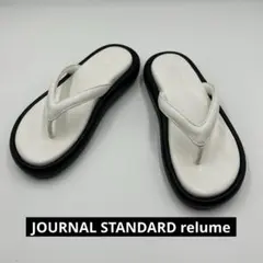JOURNAL STANDARD relume トングサンダル　白　レザー調のサムネイル
