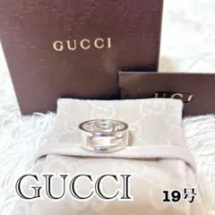 ✨GUCCI ✨大人気　リング 19号 Gロゴ 指輪 925 シルバー