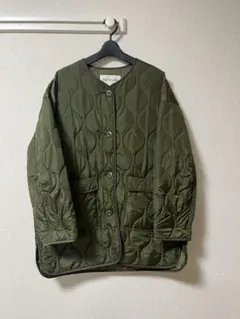 RayBEAMS キルティング　ノーカラー　ブルゾン　オリーブ