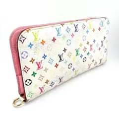 ルイヴィトン マルチカラー ポルトフォイユ アンソリット 長財布 ピンク