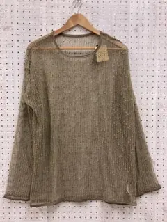 新品 レトロ ボヘミアン シック RELACHE ネップ 透かし編みニットのサムネイル