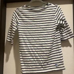 ORCIVAL ストライプ柄 五分袖カットソー