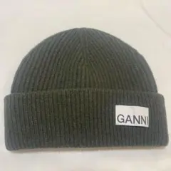 【正規品保証】新品 GANNI ガニー ビーニー ニット帽 グリーンのサムネイル