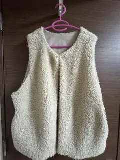 クリーム色 ボアジャケット Lサイズ