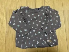 petit main オーガニックコットン 長袖花柄トップス 90