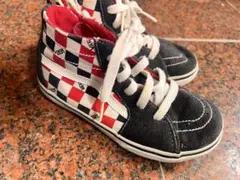 VANS チェッカーフラッグ ハイカットスニーカー18cm