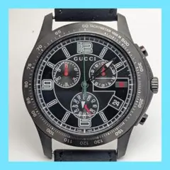 グッチ 腕時計 クォーツ メンズ 5500CHRONO 黒 クロノグラフ Y2K 