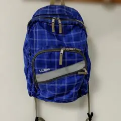 L.L.Bean チェック柄 バックパック リュック ブルーのサムネイル