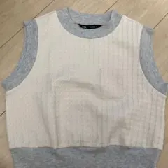ZARA XS 半袖キルティングトップス