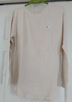 ⭐新品⭐Champion リブ編み 長袖Tシャツ L ベージュ