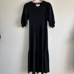 【3/15まで出品】ROPÉ PICNIC ブラックニットワンピース 38