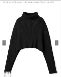 GRL タートルネッククロップド丈ニットトップス【mb1395】