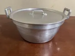 アルミ製 36cm 打出料理鍋 蓋付き 槌目（打ち出し）仕上げ 大容量 調理器具のサムネイル