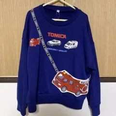 トミカ　はたらくくるま　緊急車両　ブルー　長袖　トレーナー　１２０　新品未使用