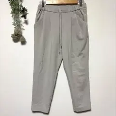 裏起毛《Lサイズ》カジュアルイージーパンツ｜あったかパンツ｜暖パン｜グレージュ