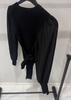 バッグリボン袖シアートップス