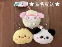 未使用　サンリオ　フルーツきぐるみマスコット　キウイ　マイメロ　ひよこ　ぱんだ