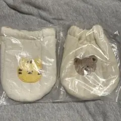 小物入れ♡ 巾着　韓国　イブル　飴ポーチ　キルティング　ヌビ　ポーチ　クマ　トラ