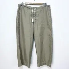 GAP カジュアルパンツ クロップドパンツ カーキ マジックテープ Lのサムネイル