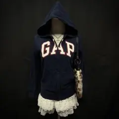 平成ギャル　y2kグランジ　GAP ジップアップ　フーディ　パーカー　ロゴ