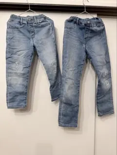 UNIQLO ダメージジーンズ　120と140のセット　デニムパンツ