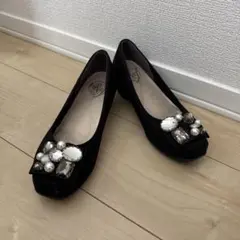 unreef ブラック パールストーン装飾 パンプス