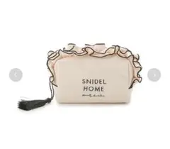 snidel home フリルポーチ　ホワイト　白