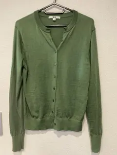 UNIQLO グリーン カーディガン S 春コーデ
