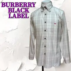 【極美品】バーバリーブラックレーベル チェック柄 長袖シャツ コットン 日本製2