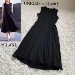 UNIQLO×TheoryコラボブラックノースリーブワンピースサイズXLのサムネイル