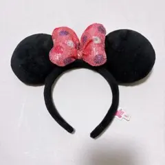 美品　ミニーマウス　カチューシャ スパンコール