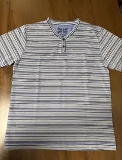 KANGOL ヘンリーネック ボーダー Tシャツ Mサイズのサムネイル