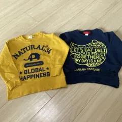 イエロー ネイビー トレーナー 100cmのサムネイル