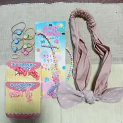 【ほぼ新品】子ども用ヘアゴム&アクセ6点セット