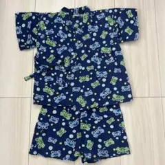 カニ柄 甚平 90サイズ ネイビー