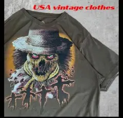 US古着スケアクロウ　イラスト　ホラーTee　激レア