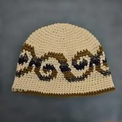 a175　秋冬春　クラッシャーハット クロシェハット　ニット帽