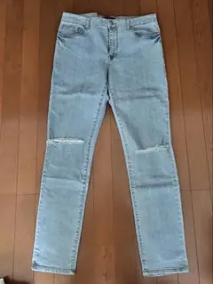 forever 21 デニム ライトブルー ダメージジーンズ W34 Ｌ32