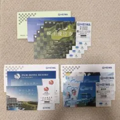 平和 PGM ゴルフ 株主優待券 ゴルフ券 4枚 クールカート優待券 宿泊優待券のサムネイル