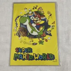 未使用　スーパーマリオSuper Mario World 下敷き 任天堂 レトロのサムネイル