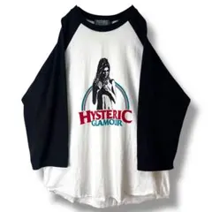 ヒステリックグラマー　ガールプリント 7分袖 ラグランTシャツ L Y2K レア