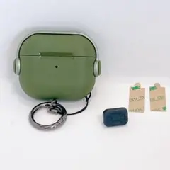 AirPods 3 ケース オリーブグリーン キーホルダー付き