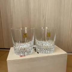 カガミクリスタルペアロックグラス　新品