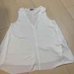 ZARA ノースリーブ チュニック ホワイトのサムネイル