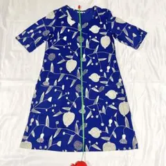 マリメッコ marimekko ワンピース 半袖 青のサムネイル