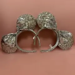 東京ディズニーリゾート ミニーマウス スパンコール カチューシャ シルバー