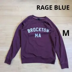 RAGEBLUE レイジブルー スウェット M ボルドー ロゴプリント